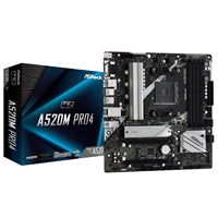 ASRock A520M PRO4 Super Alloy AMD AM4 Socket Motherboard, ATX, DDR4