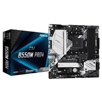 ASRock B550M Pro4 AMD AM4 Socket Motherboard, ATX, DDR4